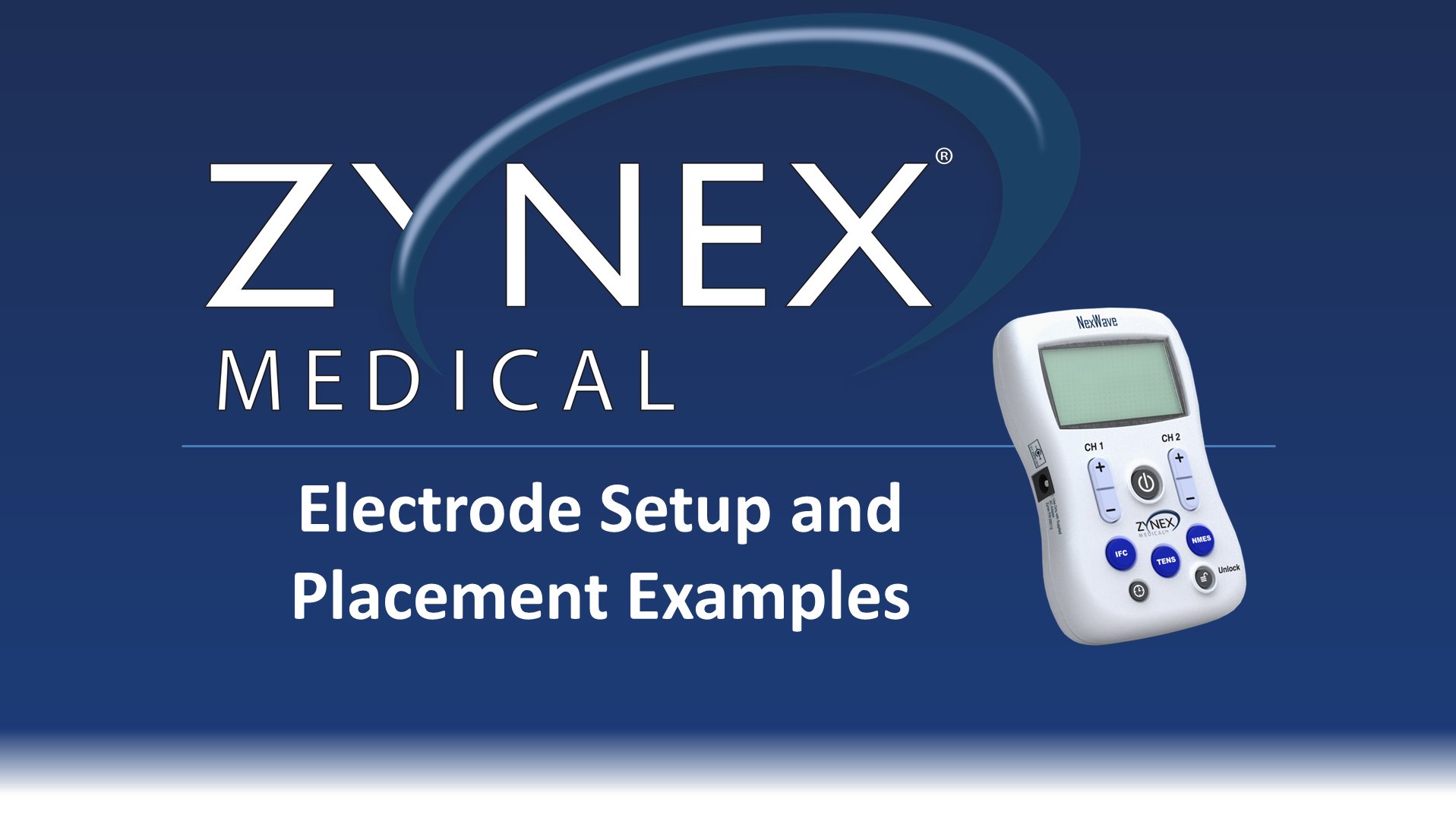 Zynex Medical on X: Our Electrode Placement Guide video has a ton of  easy-to-use, visual examples of how and where to place your electrodes when  treating with your Zynex NexWave device. Check