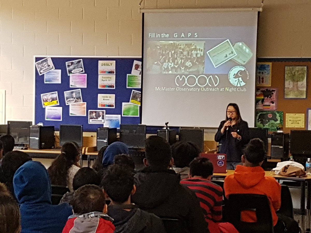 MrBell247's tweet photo. Thanks to MSS alum &amp; NASA intern Linda Dao for encouraging our students to "Dream big and reach for the stars" #WeInspire @PeelSchools @MississaugaSS @library_mss" https://t.co/TbMjFct3OB