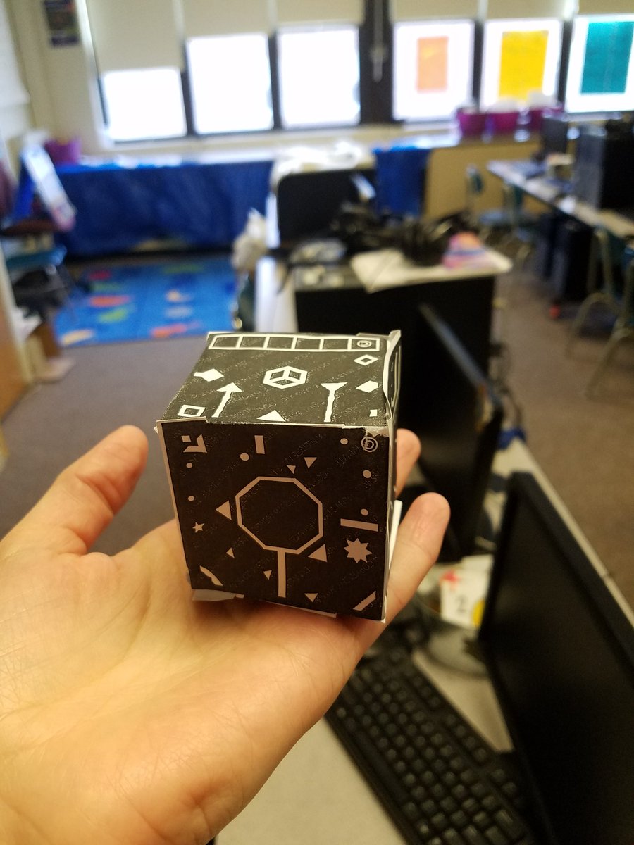 melanie_kril's tweet photo. Y'all, I just found out about #mergecube! Woah! I made myself one using the merge paper cube printout. Can't wait to share this with my students! #diy #papercube https://t.co/IL2Stin1WQ