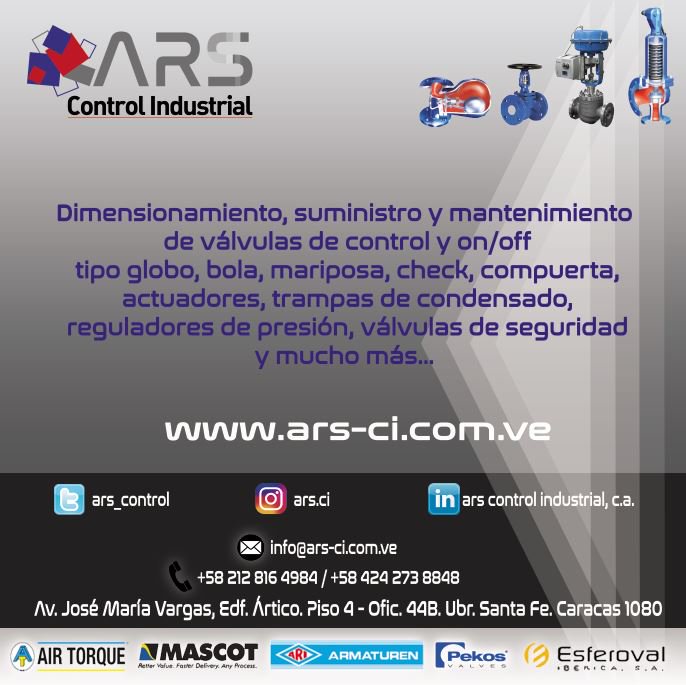 ARS Control Industrial brinda dimensionamiento, suministro y mantenimiento, preventivo y correctivo, para todo tipo de #válvulas del sector industrial.
Contáctanos y solicita tu pedido de suministro o servicio técnico. Te daremos la asesoría y atención más oportuna.#valvulasonoff