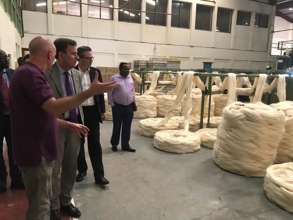 UKinKenya's tweet photo. 🎯 Trade Minister @GregHands wrapped up his visit with a trip to British manufacturer Nodor Darts’ factory in Kenya 🎯

Nodor Darts have sold nearly 40million dartboards worldwide, produce 10,000 dartboards weekly from Kenyan sisal &amp; employ over 400 ppl in Kenya

#BusinessisGREAT https://t.co/LFXZx1v6OI