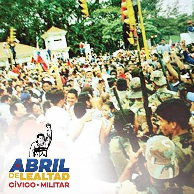 SecAmbienteGBZ's tweet photo. Un día como hoy, hace 16 años, el pueblo en unión cívico-militar salió a la calle para exigir la restitución de la democracia y la liberación de nuestro Comandante Supremo, Hugo Chávez Frías https://t.co/k8ZgIva8OV