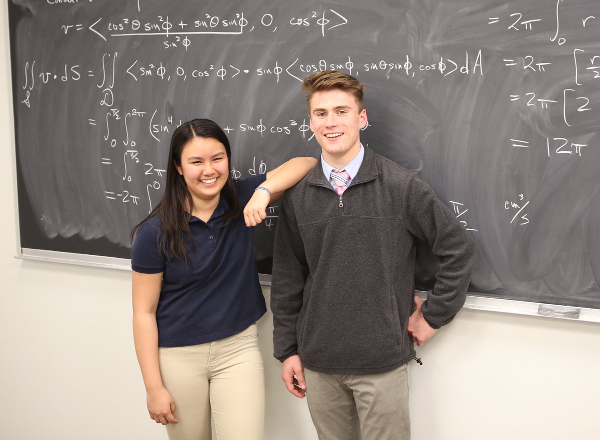 Ea1785's tweet photo. While you were sleeping in during Spring Break, Jacob Viscusi '19 and Neera Raychaudhuri '20 were winning a regional, college-level math competition with teacher Dr. Tom Goebeler.

https://t.co/9eDqvIawvx https://t.co/fYdbR8YJWC