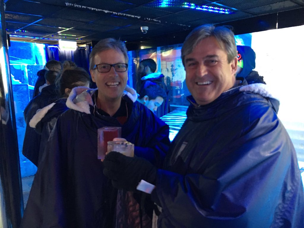 Celebrating the first polar expedition powered solely by renewables with <a href="/DavidLBunch/">David L. Bunch</a> and team at -5! Missing you Barney Swan &amp; <a href="/robertswan2041/">2041 Foundation</a> ❄️👍🏻