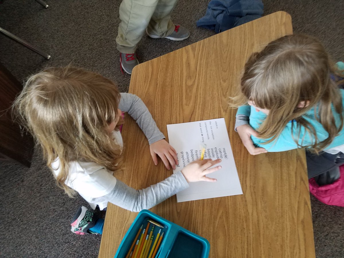 andysclass's tweet photo. Teams doing round robin, marking examples of our spelling rules in a word list. #kaganchat #weareNES https://t.co/RltSf2d1Tu