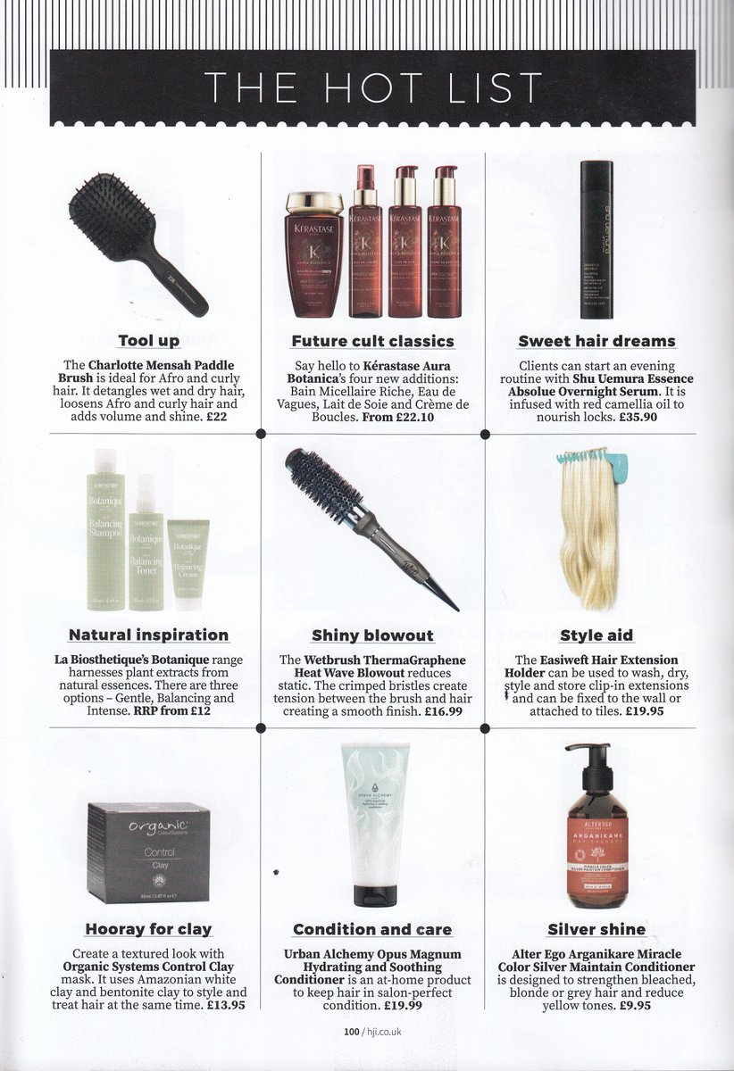 Two of our great clients in @hji - @TheWetBrush and @OrganicColourUK🙌 We want to know if you've tried any of their products? Let us know! #hairdressersjournal #wetbrush #wetbrushuk #organiccoloursystems #hairdressing #hairstyling