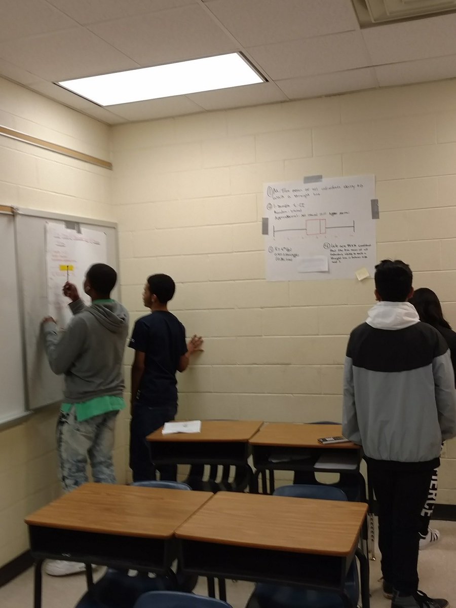 Mr_Ligatti's tweet photo. Prob & Stat students doing a gallery walk for interference of means. #BeTheU #statlife #lcbmath @lcbirdprincipal https://t.co/kxUS4vmJde