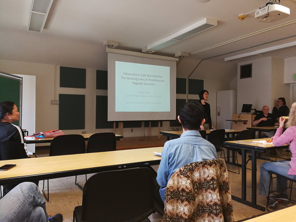 Professor Naoko Wake of <a href="/MSU_HistoryDept/">History Department</a> gave an amazing talk titled "Hiroshima in Cold War America: the Working Lives of Hiroshima and Nagasaki Survivors" to a a room packed with audience today!