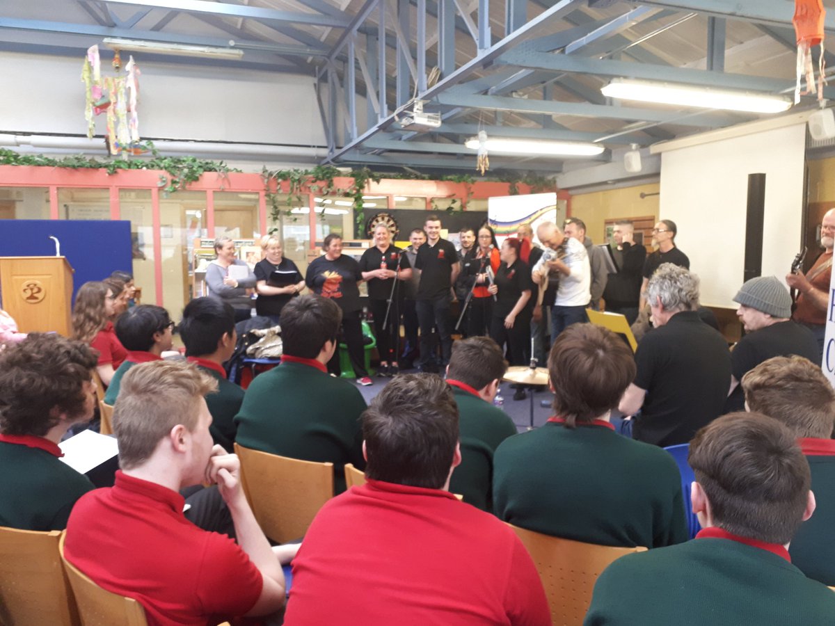Thanks to High Hopes Choir, Waterford for a very uplifting performance & talk.  @jcsplibraries #cspe #actionproject