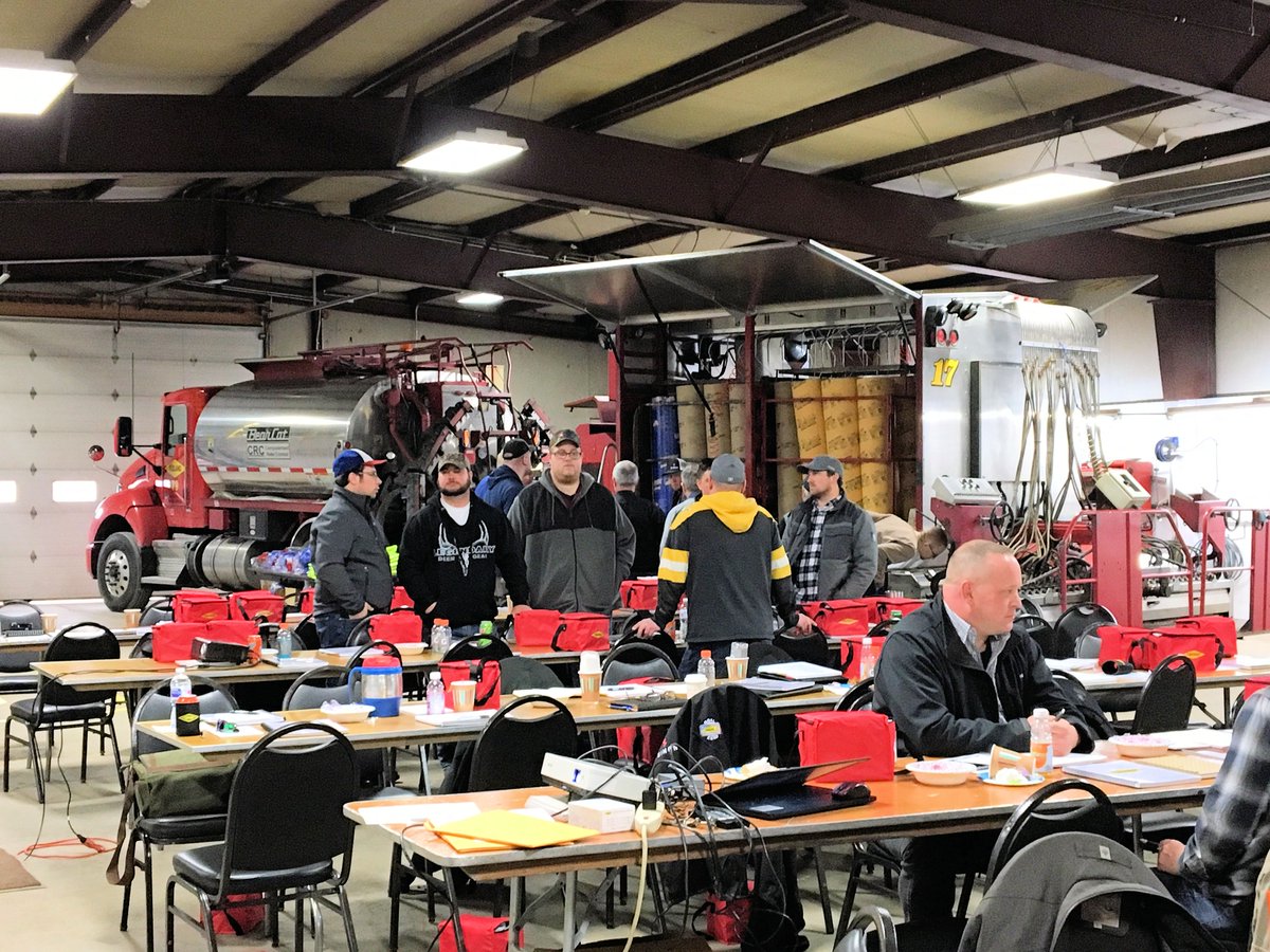 ColasSolutions's tweet image. Midland Asphalt team of Bill Buzzard, Rick Young, Andy Coleman, Emelio Hernandes, Bob Smith and Tom Szarleta conducted a hands on FiberMat® training program at the Lyons facility.  Because of your hard work we can look forward to a busy and profitable year. Thanks fellas.