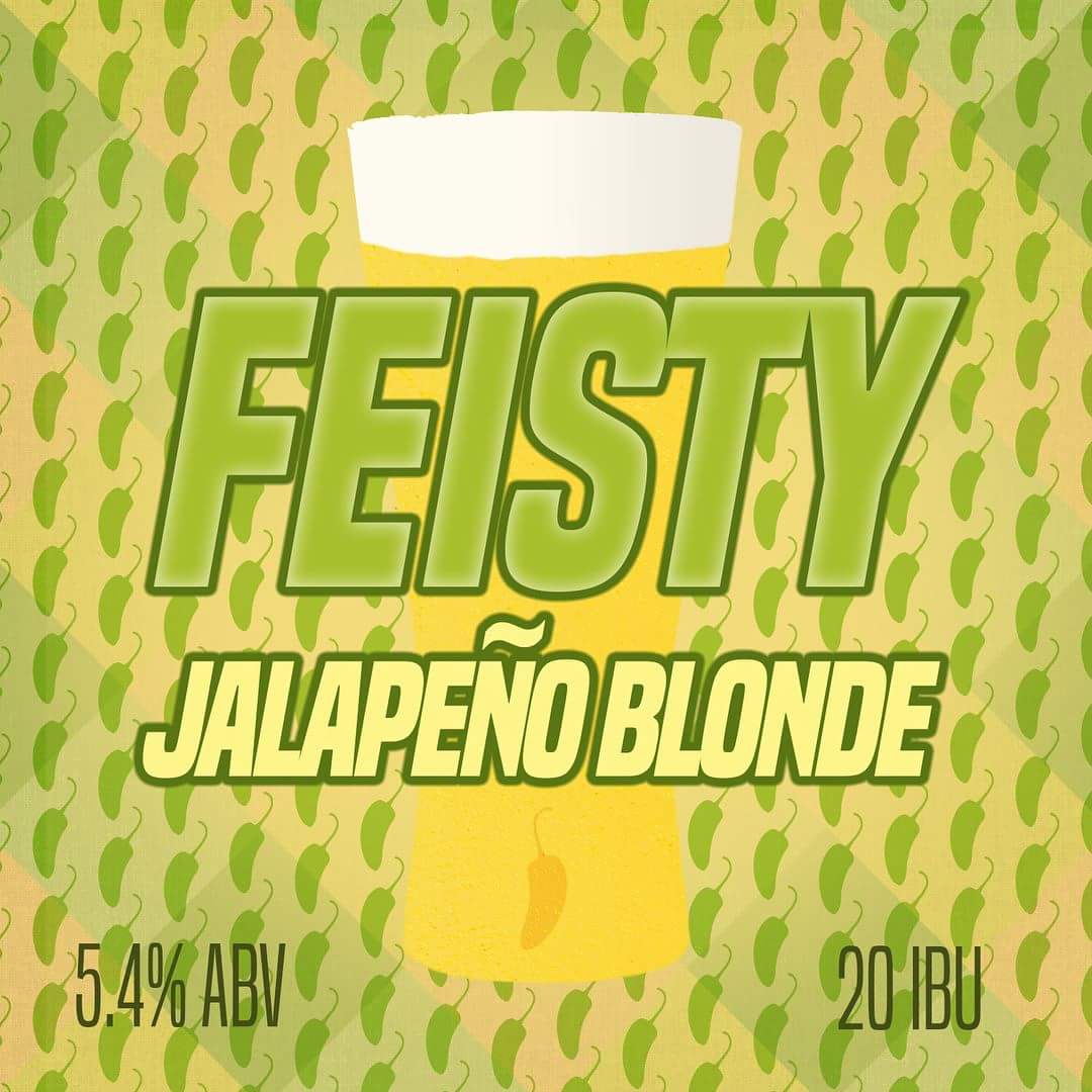 TerrestrialBrew's tweet photo. Releasing today! Blondie - a crisp and crushable hazy yellow Belgian elixir, along with a special one-off keg return of Feisty!! A jalapeño and habanero dosed keg! #freshbeer #blondie #jalpenobeer #brewswithaview #clevelandcraftbeer #patioweather #spiceitup https://t.co/s8eCVpenAl