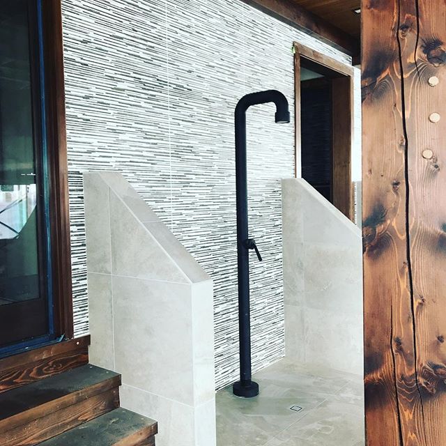 A finished product is only a few weeks away. Very cool shower by the pool! @royalflushboutique @copper_brook <a href="/copperbrook/">Copper Brook</a> @integrity_canada  CVK . #design #designer #interiors #royalflush #cvkprojects #indoorpool #timberframe #timberbuilt #porcelenosa #luxury #yychomes #yycdesign