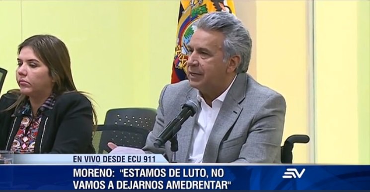 EcuavisaInforma's tweet photo. Presidente @Lenin Moreno sobre periodistas ecuatorianos secuestrados: "No hemos recibido prueba de vida y lamentablemente tenemos información que confirma el asesinato de nuestros compatriotas" https://t.co/f1n2qkm81Z