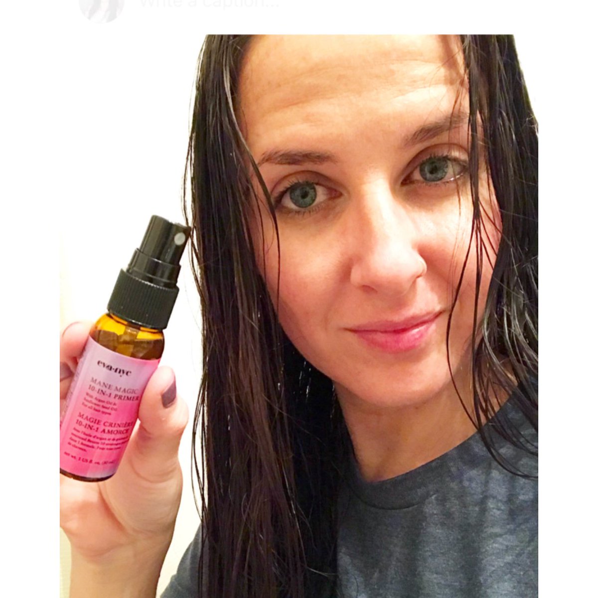 KatieBucek's tweet photo. I sometimes loose control over exactly HOW much product I use, and will end up with greasy hair. This stuff, no matter how much I spray (I love the smell of it 😍), never leaves my hair oily or greasy!@Influenster @EvaHairNYC #EvaWashAndStyle #EvaNYC #Complimentary #Contest https://t.co/JtVwGmD5Rg
