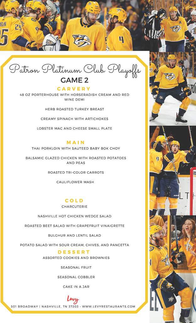 ClubPatronNash's tweet photo. Come see us before the game tomorrow !! Please call for reservations -615-770-2477 or make them online at https://t.co/NNvKM9DZ5a !!
Let’s go Preds ! https://t.co/hDLbSFQbf1