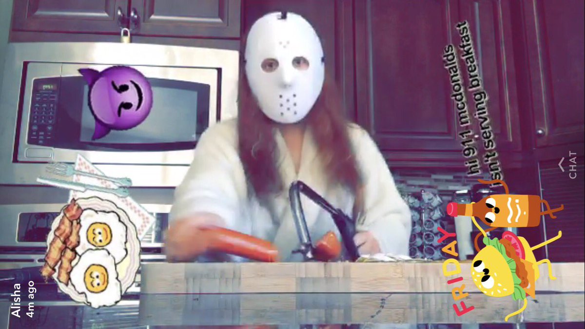 Festina_V's tweet photo. Alisha is on another level today.... yes that is a saw going through a sausage link.... https://t.co/YY1ooXHGJ5