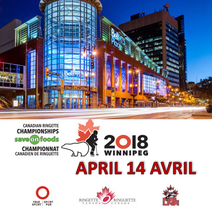 ringettecanada's tweet photo. If you are in Winnipeg tomorrow, come out MTS Place (home of the NHL’s Winnipeg Jets) for the 2018 Save-On-Foods Canadian Ringette Championship finals.  
U16 bronze: 8:30 CDT
U19 bronze: 10:00 CDT
U16 gold: 11:30 CDT
U19 gold: 13:30 CDT
NRL gold: 15:30 CDT

#CRC2018 https://t.co/UKepnFu7I9