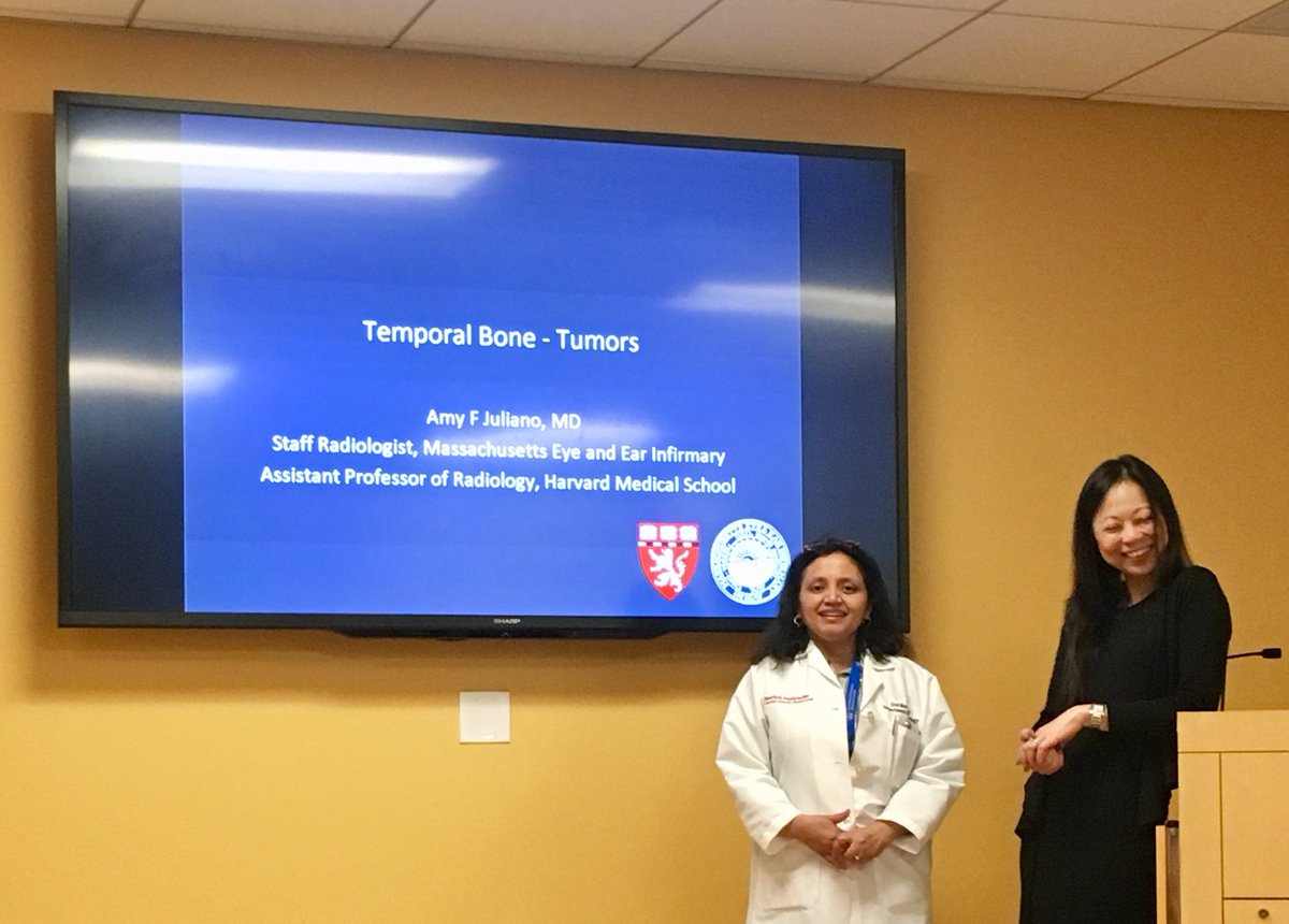 columbiaradres's tweet photo. Dr. Gul Moonis introducing our Grand Rounds speaker, Dr. Amy Juliano of @MassEyeAndEar before she presents her lecture on Temporal Bone Tumors! Thank you for joining us! @amyfjuliano @gmoonis #radiology #grandrounds #temporalbones #headandneckcancer https://t.co/FowwCXTgkQ