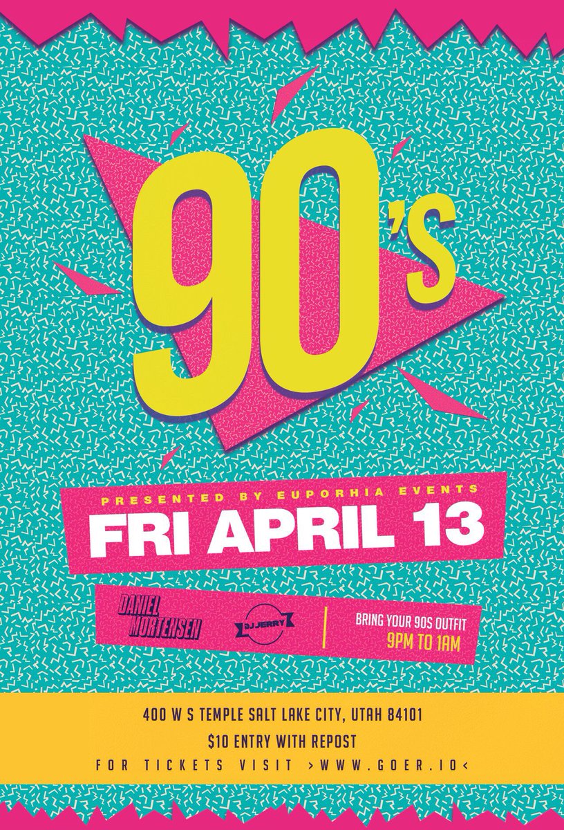 jdavis_31's tweet photo. DONT FORGET!!!! 

🕺🏻The 90’s is about the come back to life tonight!!! 🕺🏻

✨ Tonight at 9:00 at the GateWay in Salt lake!! ✨ https://t.co/zKFrHsjtdP