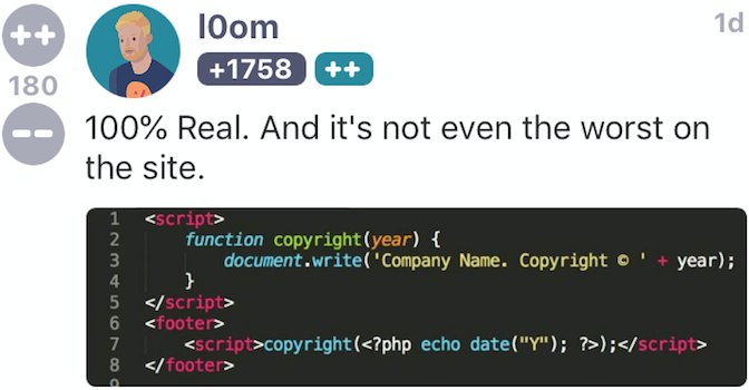 devRantApp's tweet image. "Worst thing you've seen another dev do?" #wk99
devrant.com/rants/1335731