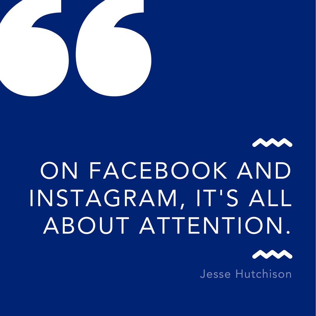 chattsocialxd's tweet photo. "On Facebook and Instagram, it's all about attention." - Jesse Hutchison #ChattSocialXD https://t.co/YCRuREBzW4