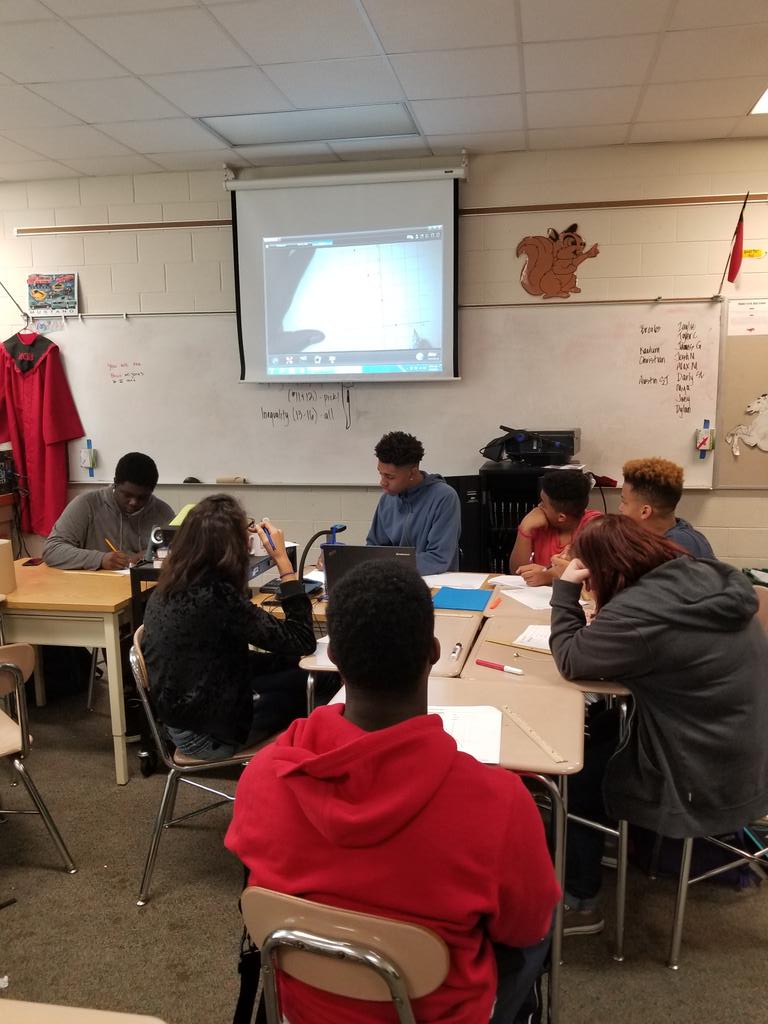 jonesmath12's tweet photo. When you really need to potty and students take over teaching.  But they did so good you don't want to take back over.  #mathislife #intromath #ICRmath  @mchsmustangs @WCPSS https://t.co/8Bq6N0KdHN
