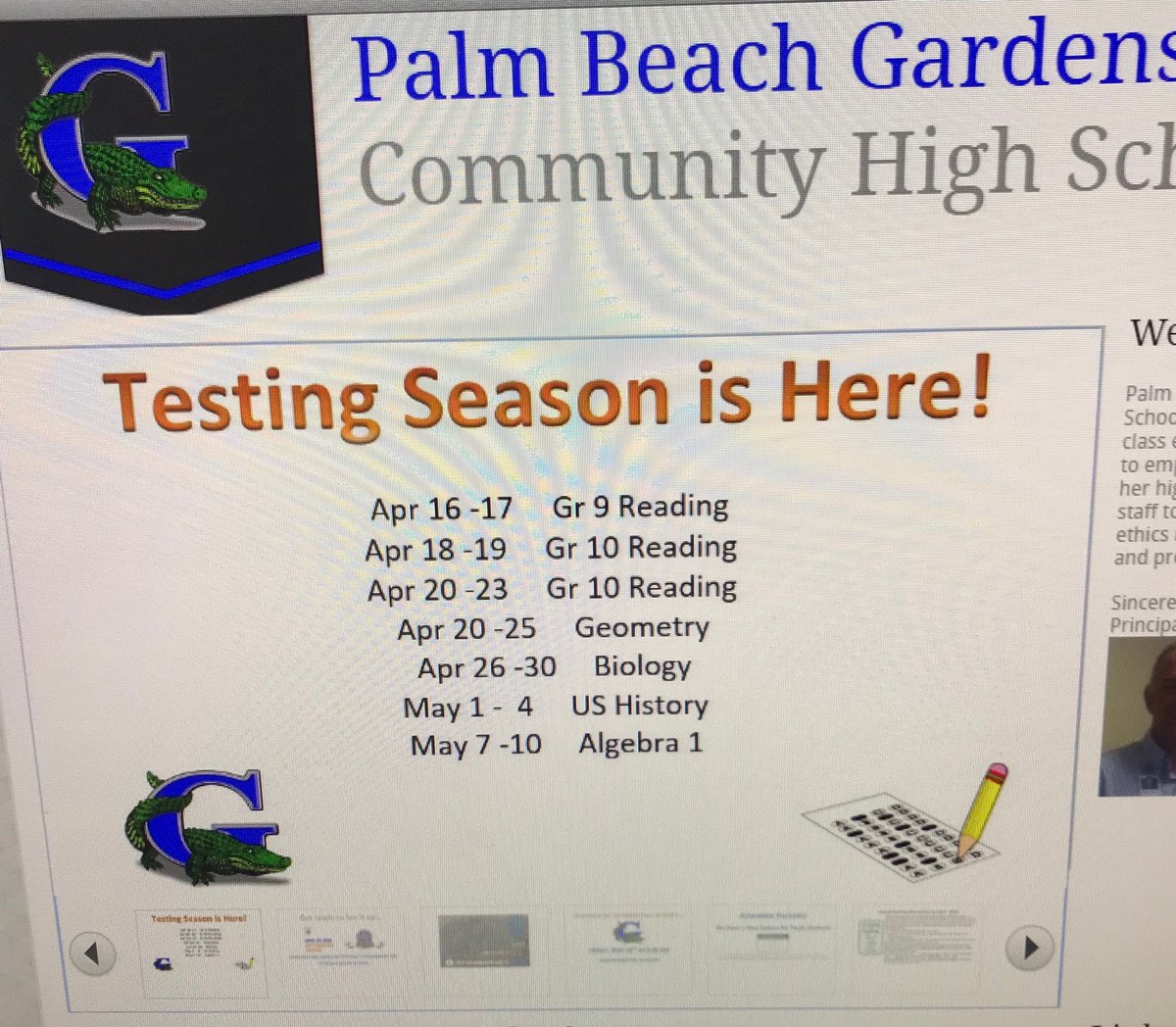 GatorsReadDaily's tweet photo. Gators - Monday starts our BIG TESTING  PUSH - Finish Strong with your FSA &amp; EOCs! We start with ELA FSA - bring your headphones. https://t.co/5gFgIZNqJu