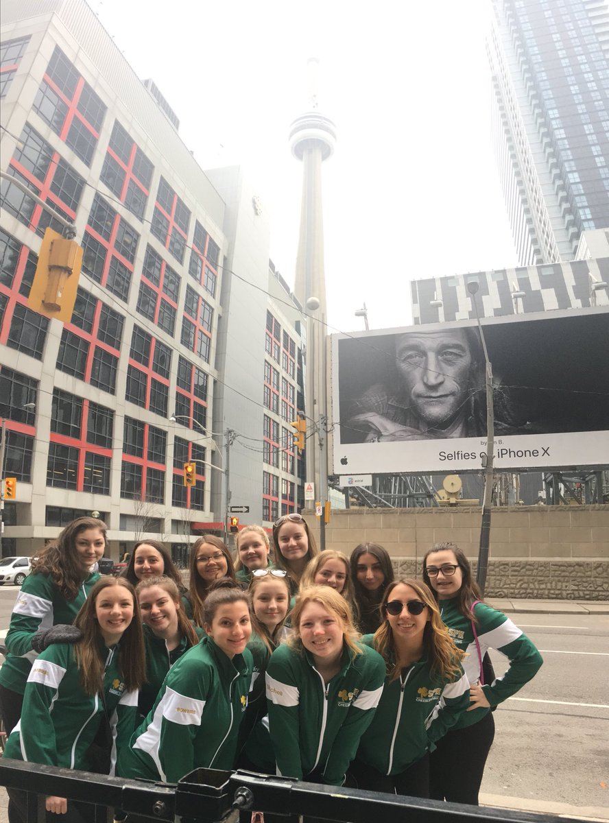 StPatsCheer's tweet photo. We have arrived in Toronto and are ready for @OntarioCheer Nationals! We made a pit stop at Cora’s and @RipleysAquaCA ! https://t.co/YqEKkm4fbb