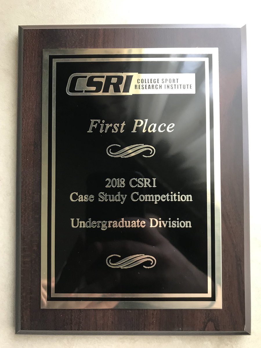 ECU Sports Studies students receive first place at the 2018 CSRI Conference! <a href="/ECUSportStudies/">ECU Sports Studies</a>