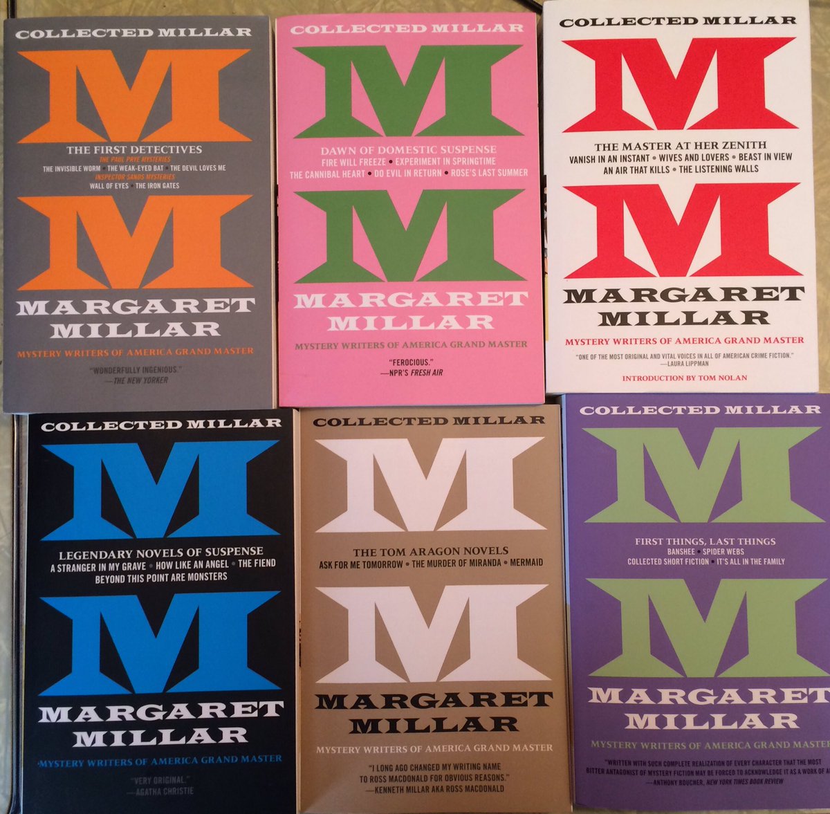 arkhamlibrarian's tweet photo. Just got the final volume of the Collected Margaret Millar. Devastating, delicate, brutal, beautiful. One of my favorite writers. https://t.co/3rc6ZEes39