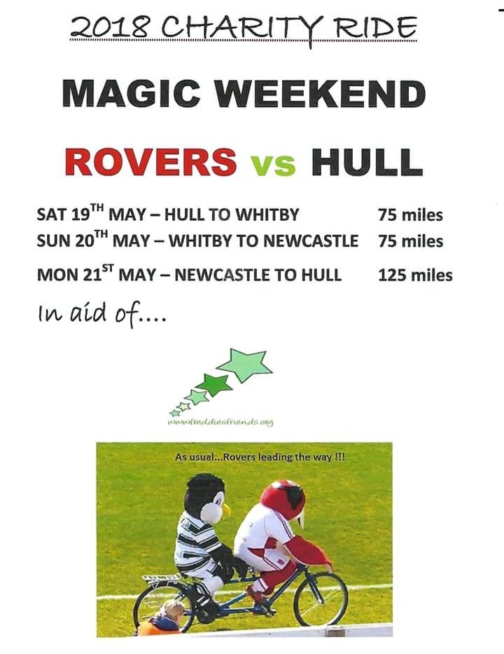 The Coffee Houses' very own @brogdenfrancis cycling Hull to Newcastle raising funds for local charity @freddiesfriends No website for this one, just call in the cafe and donate what you can. <a href="/hullkrofficial/">Hull KR</a> <a href="/bbcburnsy/">David Burns</a> <a href="/RadioHumberside/">BBC Humberside</a> @hulldailymail
