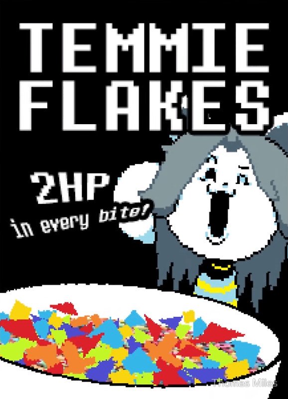 Tem munch on Tem Flakes! Tem Flakes...gud fur u! Yaya!