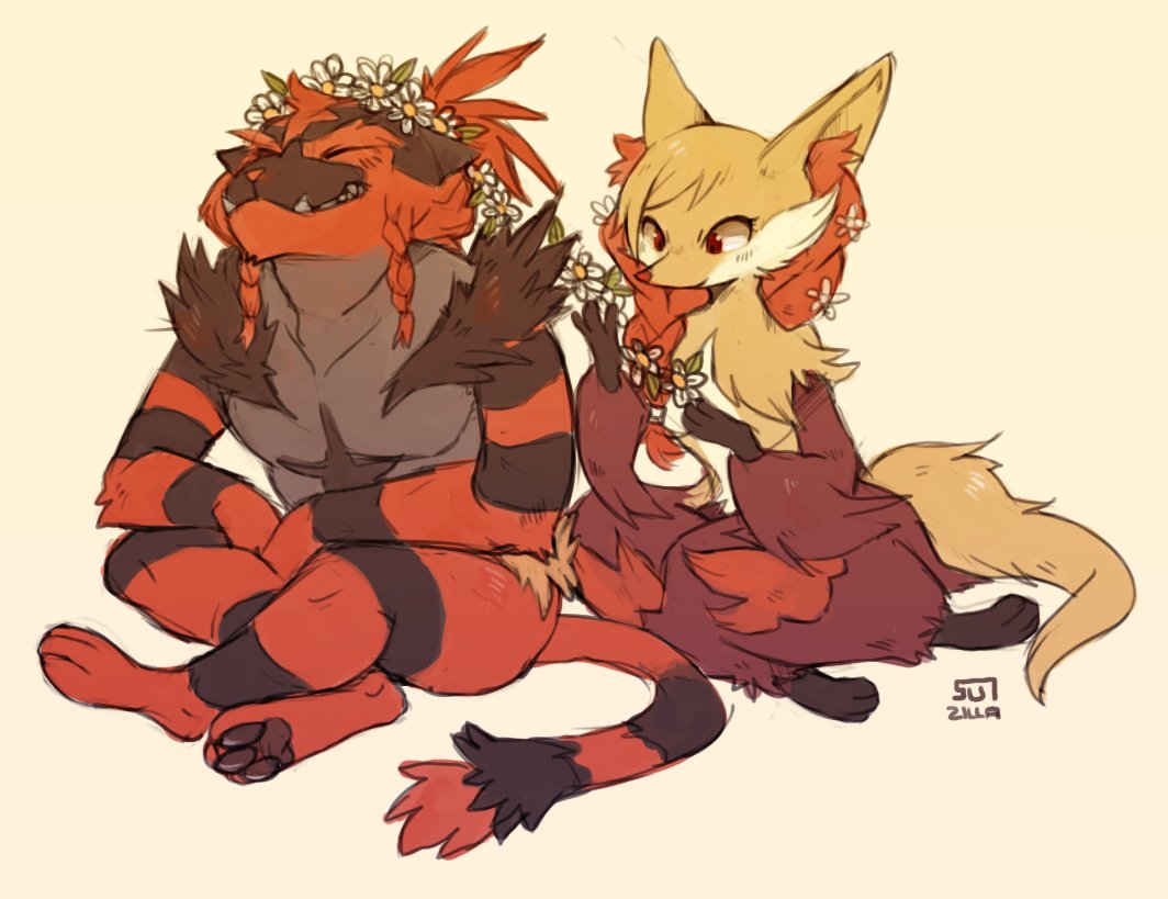suizilla's tweet photo. the tiger and the fox https://t.co/Ruw7eE8TUm