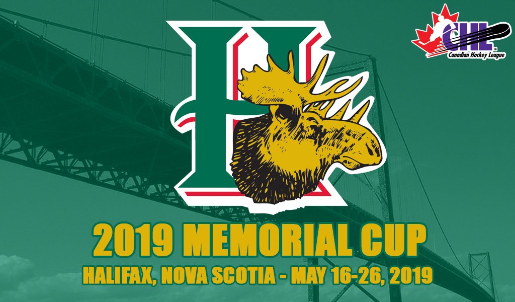 CHLMemorialCup's tweet photo. ICYMI: The Memorial Cup is coming to Halifax in 2019!

@HFXMooseheads last hosted the prestigious championship in 2000, and hoisted the prize in 2013.

DETAILS: https://t.co/TfWt57W35t https://t.co/1H9ruuFrGq
