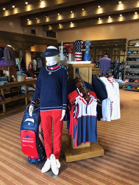 GOLFINO Spring Dots Collection is ready for play ⛳️ at The Club at Las Campanas in beautiful Santa Fe, NM.  🇺🇸🇺🇸 #SantaFe #springgolf #ladiesgolffashion