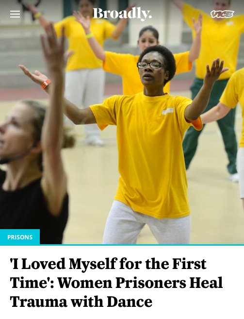 sonsandbros's tweet photo. .@dance_2bfree uses the power of dance as a therapeutic tool for incarcerated women - and they've had some life-changing results. 

#RiseUpAsOne #D2BF #PowerOfHealing #StayLoud 

https://t.co/zshMYUzNCa https://t.co/ABym40Cu7W