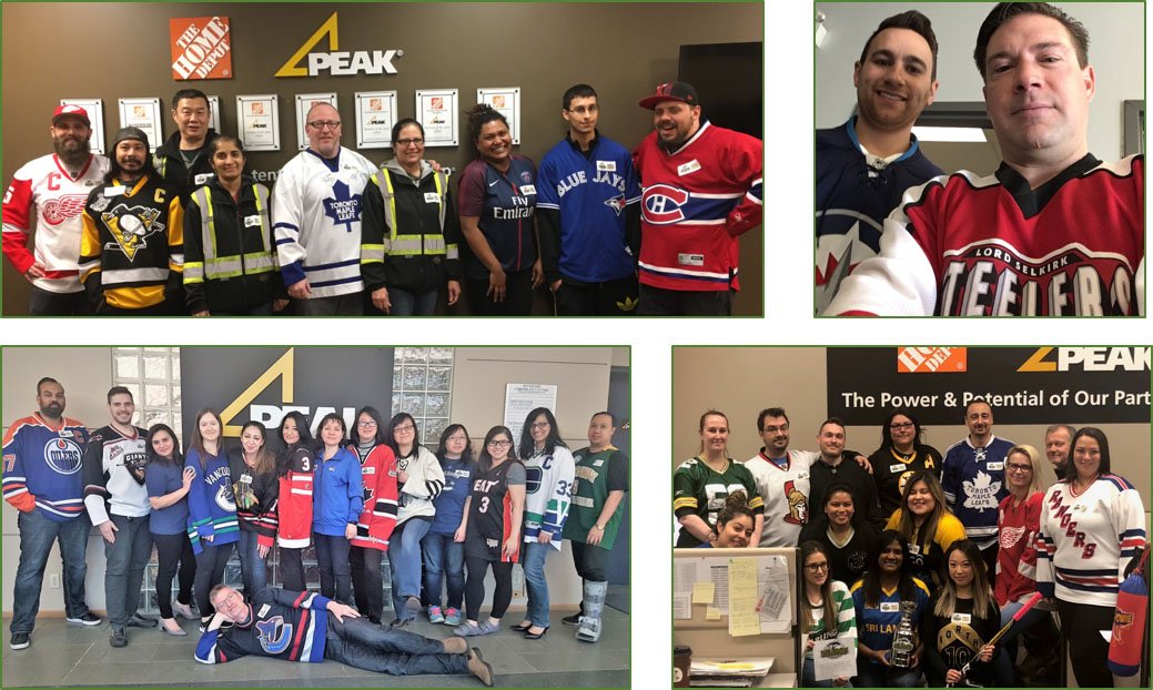The Peak team across the country showing support for #HumboldtBroncos by wearing our jerseys and contributing to the #gofundme campaign. 
Our thoughts go out to families, friends, fans and the community of Humboldt, SK. #JerseyDay #JerseysForHumboldt #HumboldtStrong