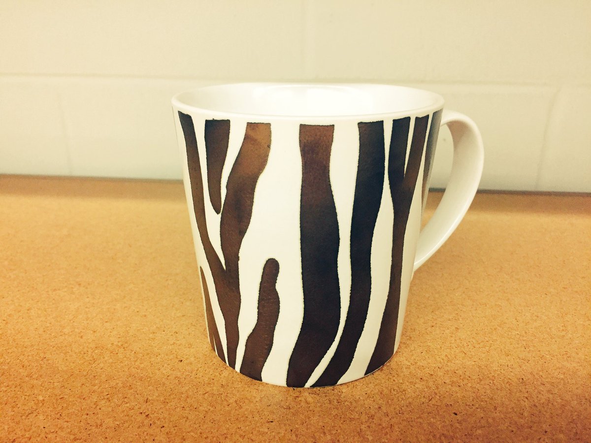 ZebraBolt's tweet image. Whuuuuuut?! We stumbled across this stunning Zebra print coffee mug. Everyone on the team will be getting one of these bad boys. Team #ZebraBolt!
