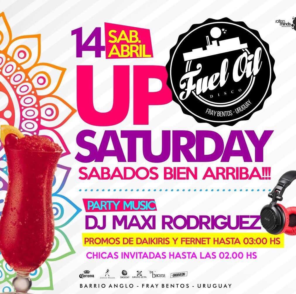 TomKennedy23's tweet photo. Volvemos en 🔥 SATURDAY UP!! 

CHICAS INVITADAS HASTA 2AM 💃🎫

Las mejorees promos Daikiri y muuucho FERNET hasta 3am 🥃

Y uno de la casa Maxi Rodriguez 🎧🎚️

Explota maaaaal #HayMovida #FuelOilUP ⛽🔝🆙 https://t.co/PqTiU3cSvn