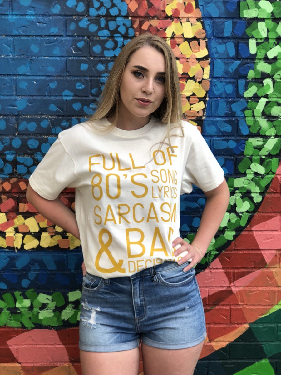 Sugared_Pear's tweet photo. Our #OOTD this Friday comes from the beautiful @marrii_kate 🤗💞
With our soft 🍐 Vintage White Bad Decisions Short Sleeve Tee (S-3XL $19.99) paired with our super cute 🍐 Kelcey Mid-Rise Rolled Cuff Mid-Wash Denim Shorts (S-3XL $36.99) this is the perfect casual outfit! 💕 https://t.co/IN584qbofs