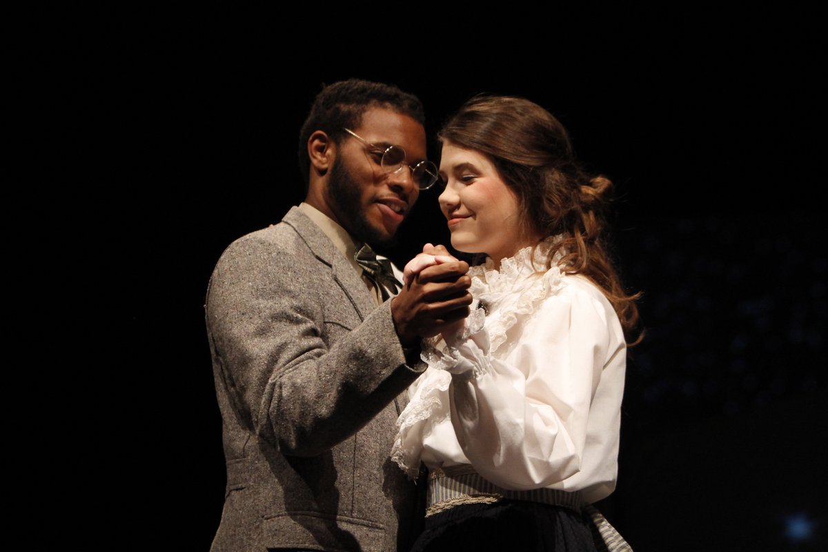 therideronline's tweet photo. Katy Thomas, 11, and Michael King, 12, reherse "Silent Sky," the one act play. UIL regionals is on April 17. (Kristen Bosecker photo) https://t.co/q7Ta9eEgDq