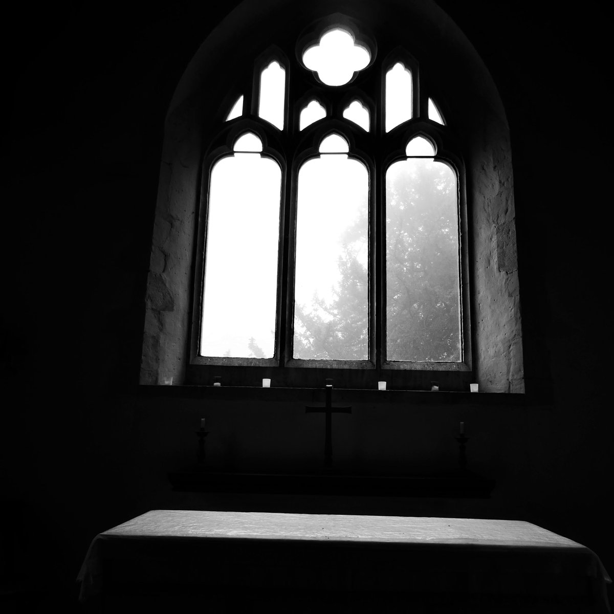 The fog seemed to press its nose to the windows.