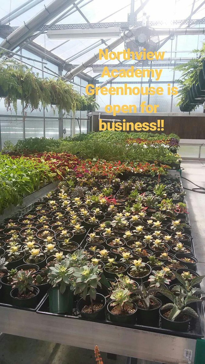 ffanvasec's tweet photo. Come shop around and visit the Northview Academy Greenhouse!! Open Monday-Friday and 9a.m.-4p.m.!! https://t.co/K64lpScJXU