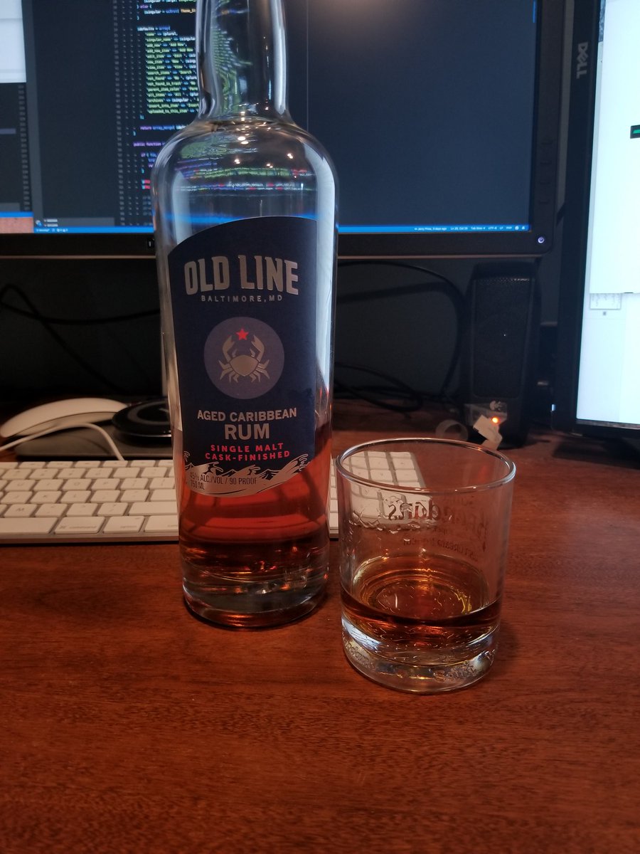 We can help with that! RT <a href="/jjpmann/">Jerry Price</a>: Very tasty rum! Need more soon <a href="/oldlinespirits/">Old Line Spirits</a>