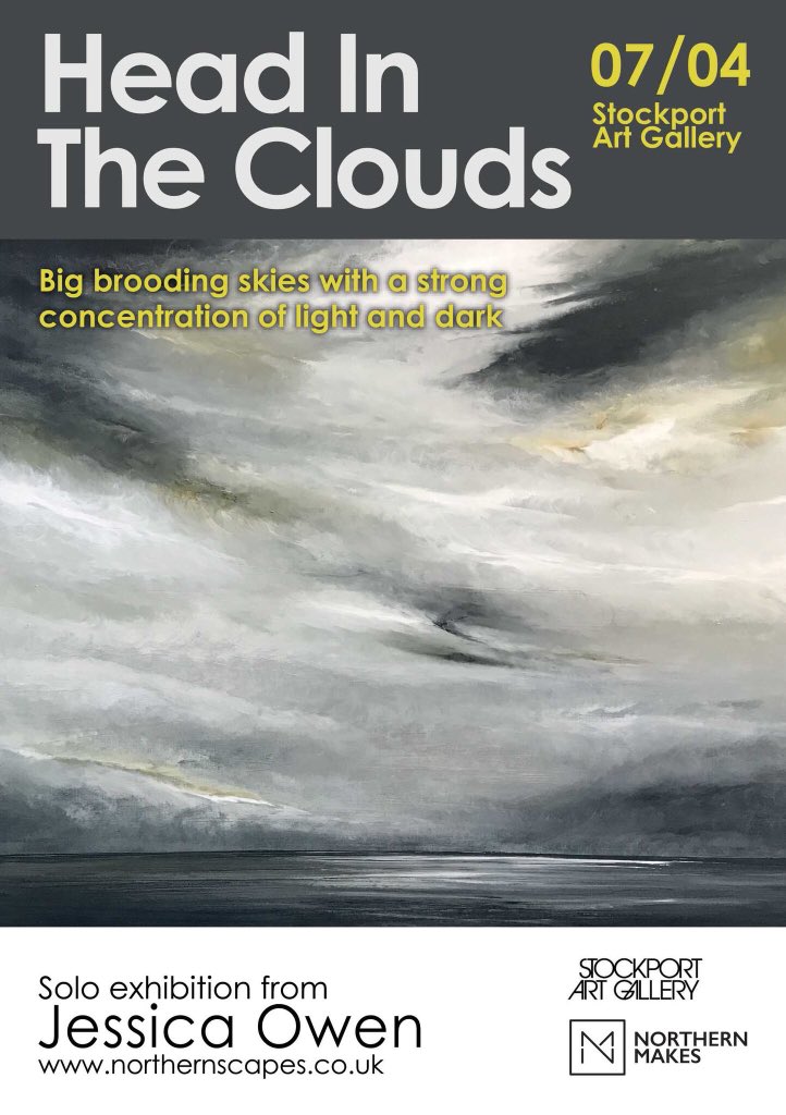 @northernscapes’s solo exhibition Head in the Clouds will be on until the 5th of May at Stockport Art Gallery.