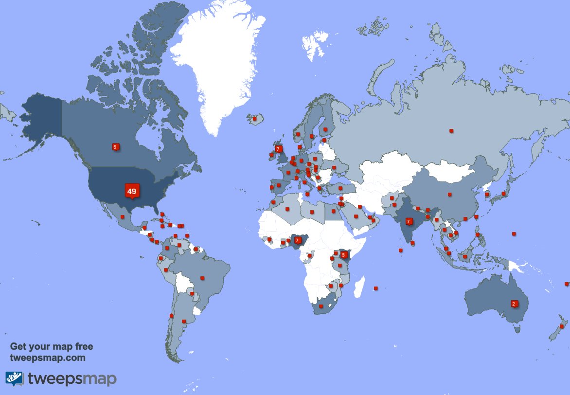 I have 4 new followers from Ukraine, and more last week. See tweepsmap.com/!findery