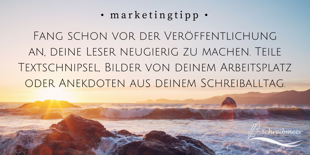 Schreibmeer's tweet photo. Es ist immer eine gute Idee, sich schon vor dem Debüt einen Dunstkreis aus Fans aufzubauen. Die richtige Strategie hilft dabei. #Marketing #marketingtips #Networking #socialmediamarketing https://t.co/SITqrrE6vA