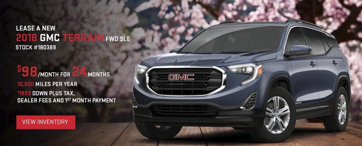 RVCGMC's tweet image. Looking for that perfect new vehicle? We have lease specials starting at only $98 a month! ow.ly/WExg30jtPku