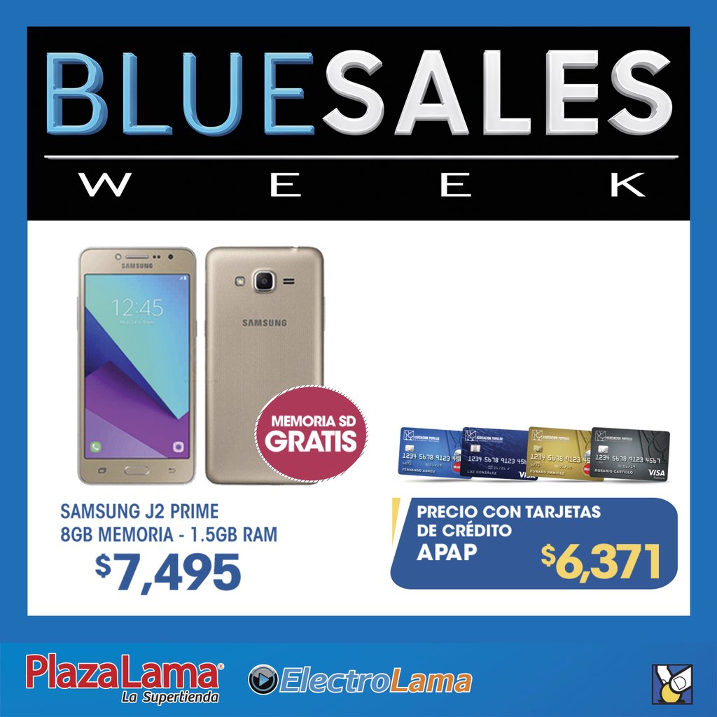 AsocPopular's tweet photo. Del 9 al 15 de abril 2018, aprovecha las ofertas del Sales Week de Samsung, hasta un 15% en caja y un 15% de cashback adicional en todos los productos de la marca con tus
#TarjetasDeCréditoAPAP en @PlazaLama y #ElectroLama.
https://t.co/p7kJVWSTKd https://t.co/A7XpeRQOIA