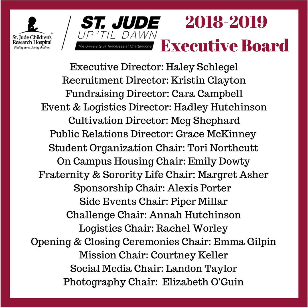 ❗️❗️❗️❗️❗️❗️❗️❗️❗️❗️ Meet our 2018- 2019 Executive Board! We are so excited to continue our mission of bringing awareness and support to <a href="/stjude/">St. Jude</a>! ••• Thank you to everyone who applied!!